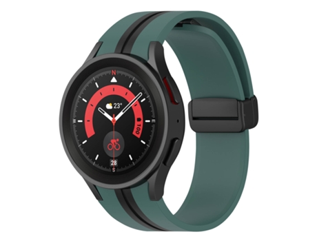 Correa para Galaxy Watch 5 / 5 Pro / 4 Silicona Flexible Bicolor Verde / Negro AVIZAR