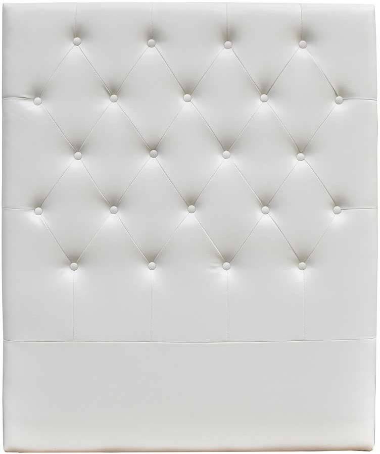 Cabecero Cama Acolchado 90 cm en pvc blanco modelo habitat et