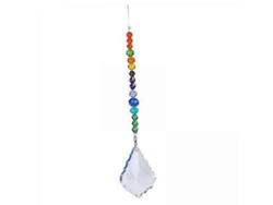 2 adornos colgantes de cristal arcoíris para candelabro