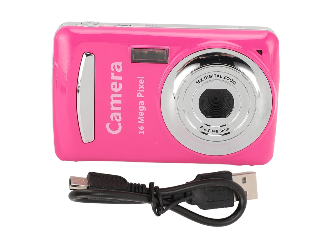 Cámara Digital De 16 Mp, 1080p, 30 Fps Con Enfoque Automático, Zoom De 16x Y Pantalla Ccd De 2,4 Pulgadas Para Viajes.