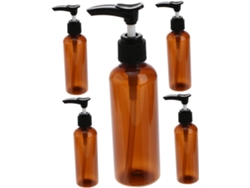 5 Pièces Lot De Flacons Pompe Vides Con Clip Distributeurs Rechargeables Para Shampoing Y Gel B...