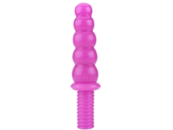 Juguete Anal Unisex Grande Con Mango Perla Plug Masajeador Prostata Morado