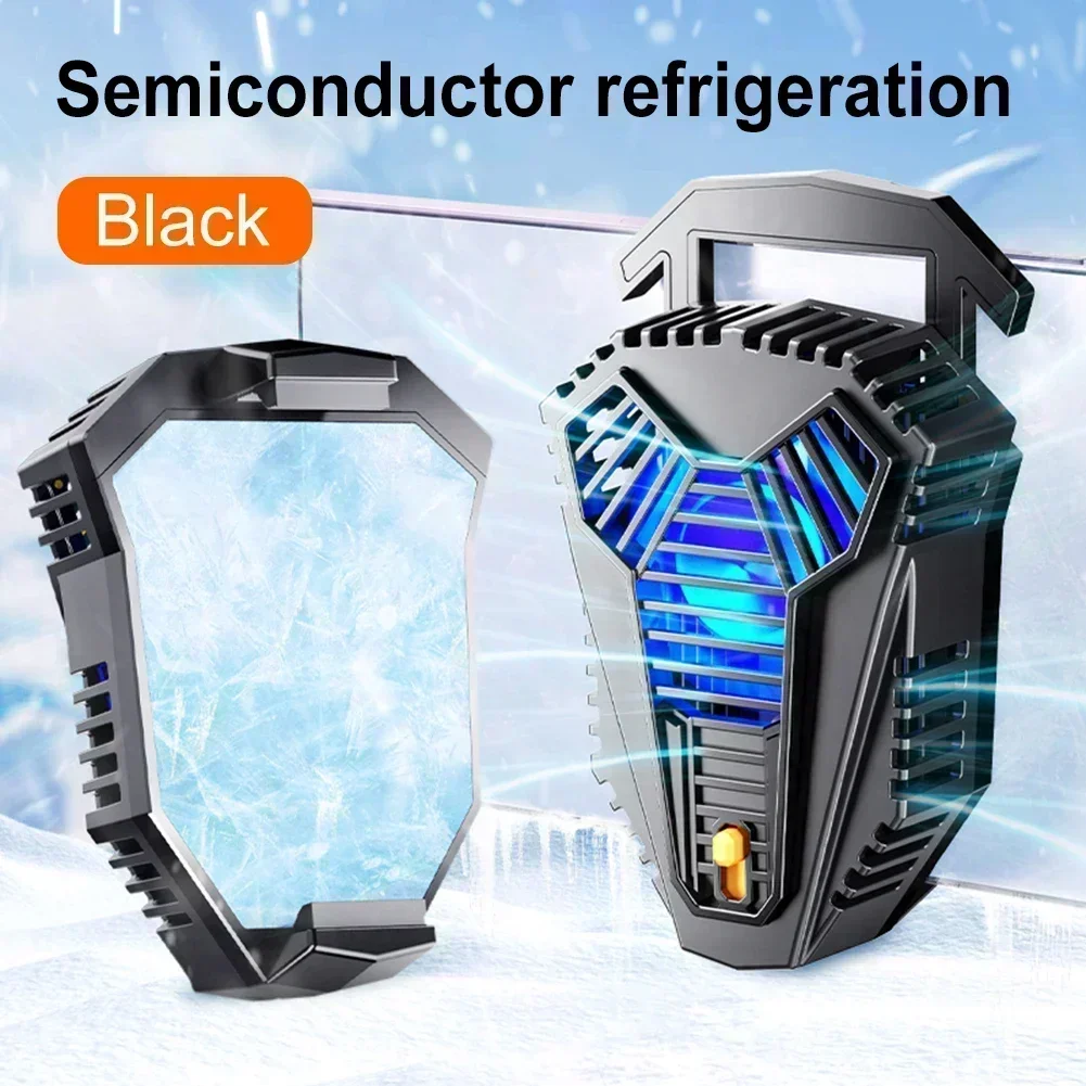 (negro) Enfriador De Teléfono Móvil Con Clip Trasero, Ventilador De Refrigeración Semiconductor