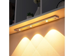2026-luz Led Con Sensor De Movimiento Para Armarios, Recargable Usb, 40cm, 3 Tonos, Instalación Magnética