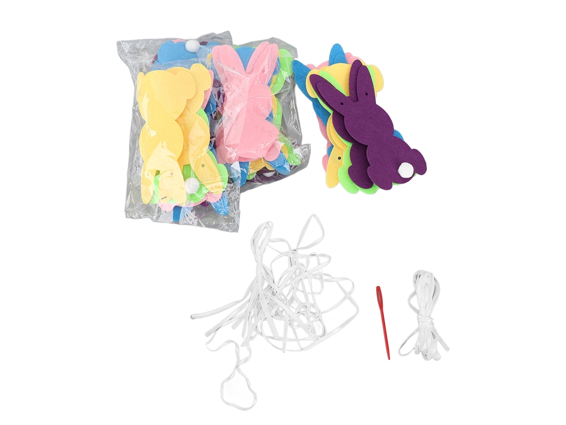 Guirnalda De Fieltro De Conejitos De Pascua Para Decoración Festiva Del Hogar - 40 Piezas
