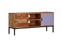 Soporte Móvil para TV 110X30X50 cm de Madera de Acacia Maciza Castaño Miel y Gris