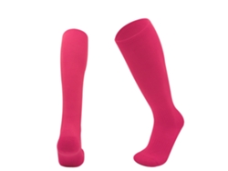 (rosa) Calcetines Largos De Fútbol Para Niños Y Niñas, Calcetines Deportivos Transpirables Hasta La Rodilla, Fabricados En Mezcla De Poliéster Y Algodón.