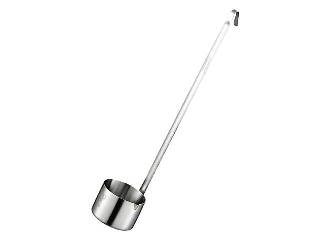 Cuchara medidora de acero inoxidable 304 con gancho, cucharón para salsa de 50 ml para servir con precisión.