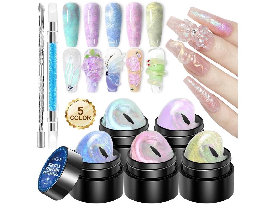 Gel de extensión de uñas no pegajoso, esmalte en gel moldeable, ideal para dar forma y aplicar. zh696