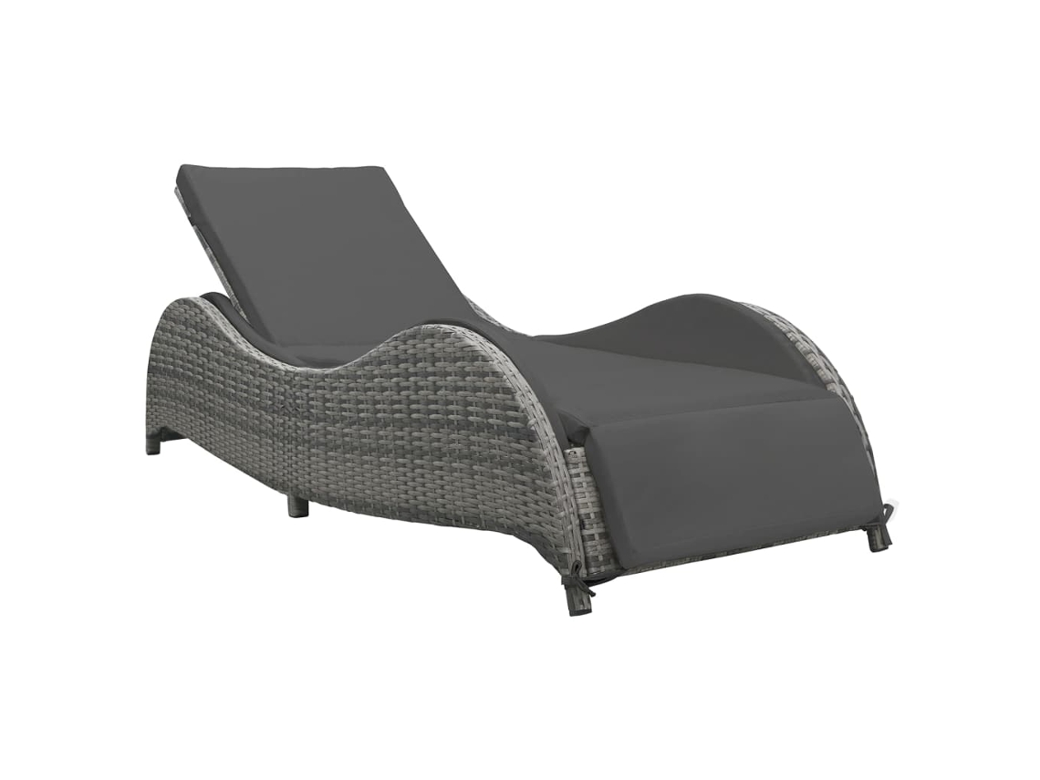 Tumbona con Almohada Vime Pie Antracite