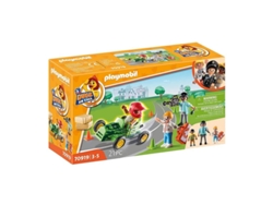 PLAYMOBIL D.O.C Accion Ambulancia. Ayuda Al Piloto de Carreras (Edad Mínima Recomendada: 3 años - 21 Piezas)