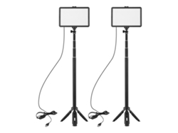 Kit De Luz De Video Rgb Usb Regulable 3200k-5600k Con Trípode Desmontable Y Estirable