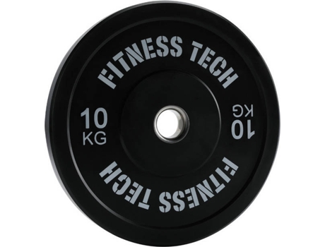 Disco de Musculación FITNESS TECH Plate Negro (10 kg)