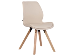 Silla Luna crema/cuero sintético CLP