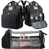 Mochila para pañales, mochila grande para bebé, bolsa de viaje con cuna plegable, cuna para bebé 30 cm de largo x 20 cm de ancho x 40 cm de alto