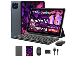 Tablet T90 11'' FHD, Android 16, 24 GB + 128GB/SD 2TB, Gemini AI, com Teclado