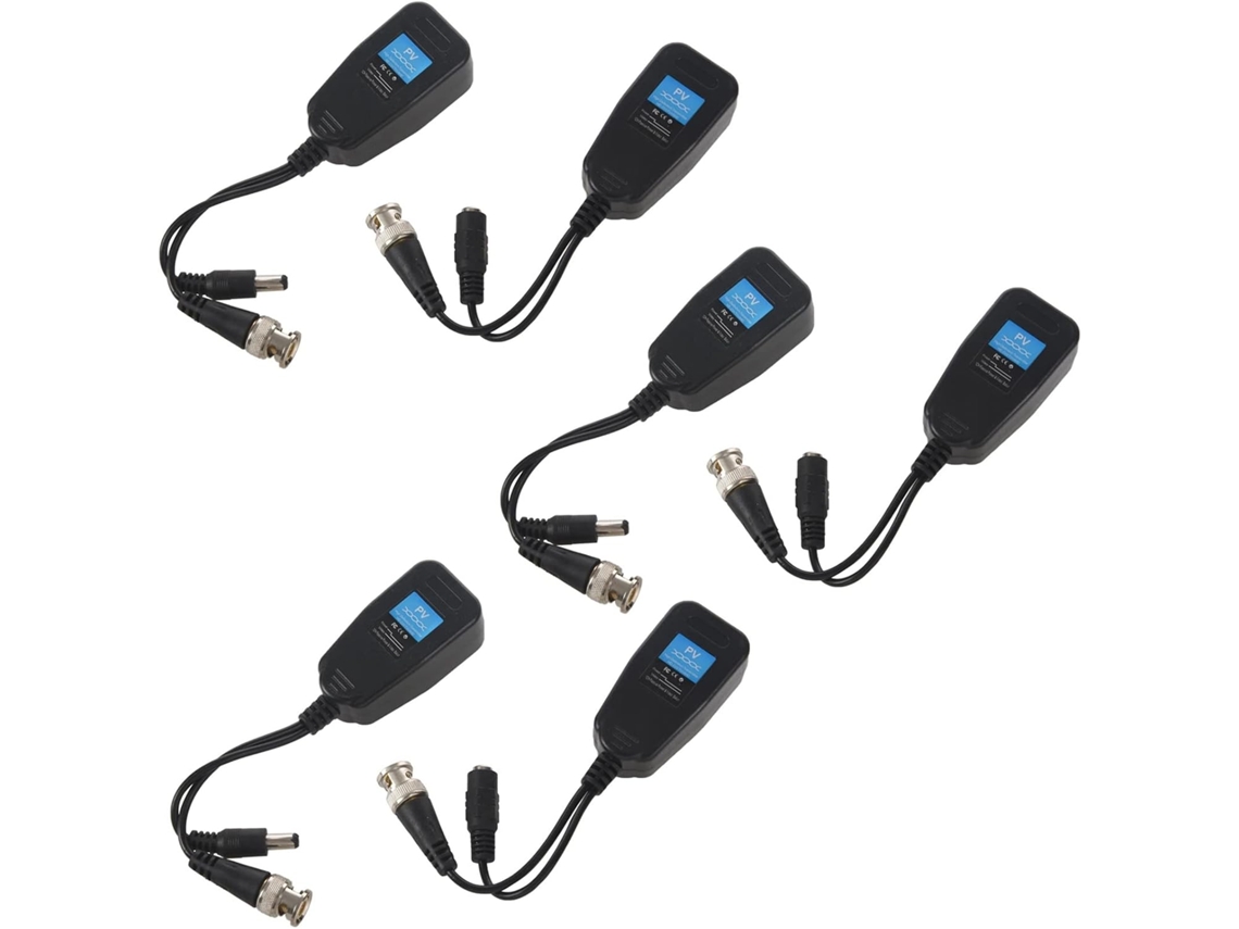 Balun De Vídeo Pasivo Hd-cvi/tvi/ahd Con Conector De Alimentación Y Transmisor.