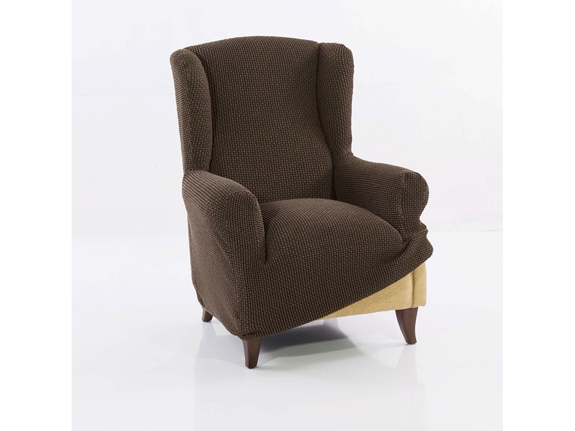 Maxifundas | Funda Sillon Orejero Super Elástica Relive | Color Ante | Alta Elasticidad Y Tacto Suave | Hecho En España.