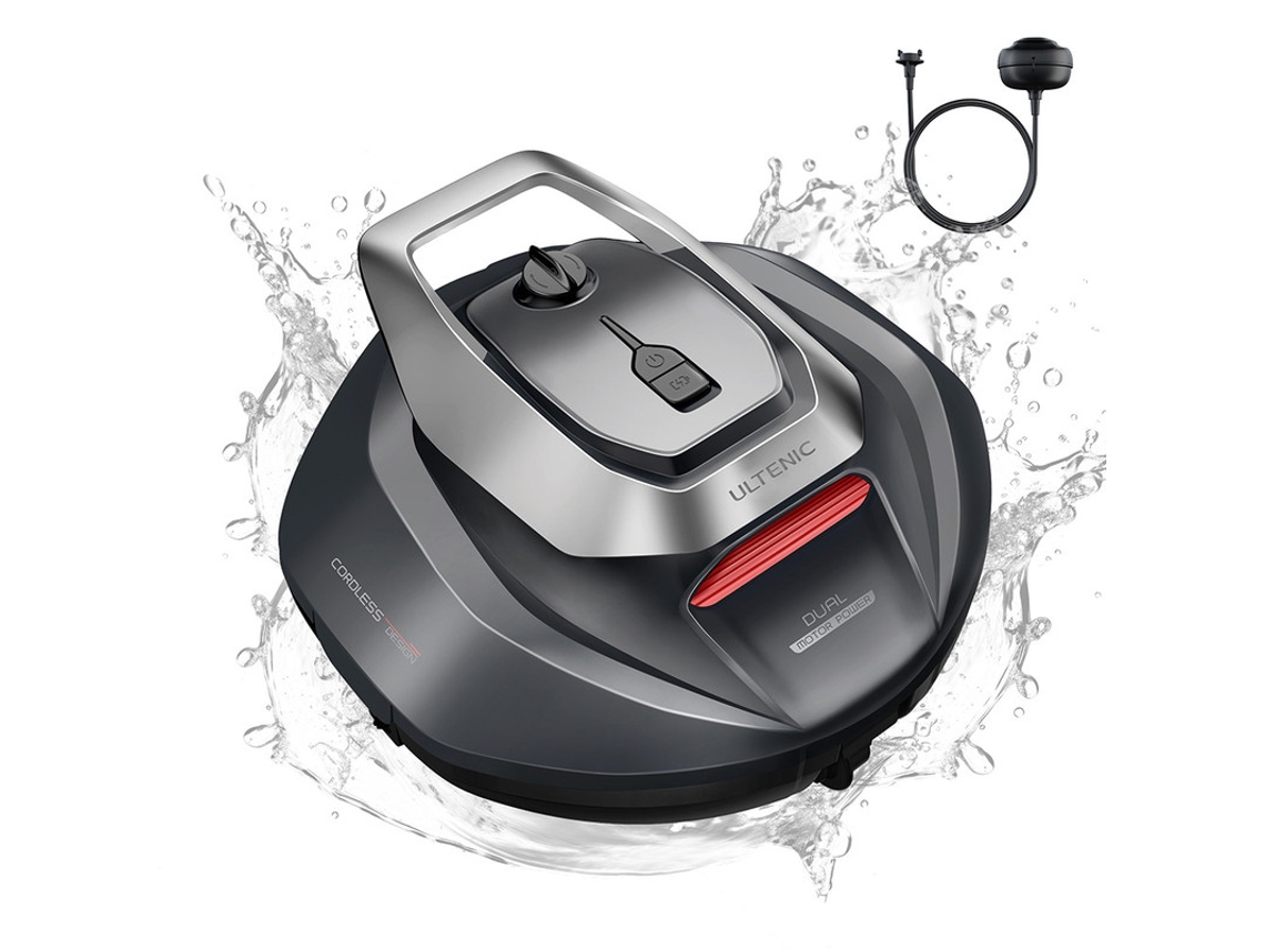 Robot Limpiafondos De Piscina Sin Cables Ultenic Pooleco 10 Autonomía 90min Motor Doble 30gpm Para Piscinas Enterradas/desmontables Parada Automática