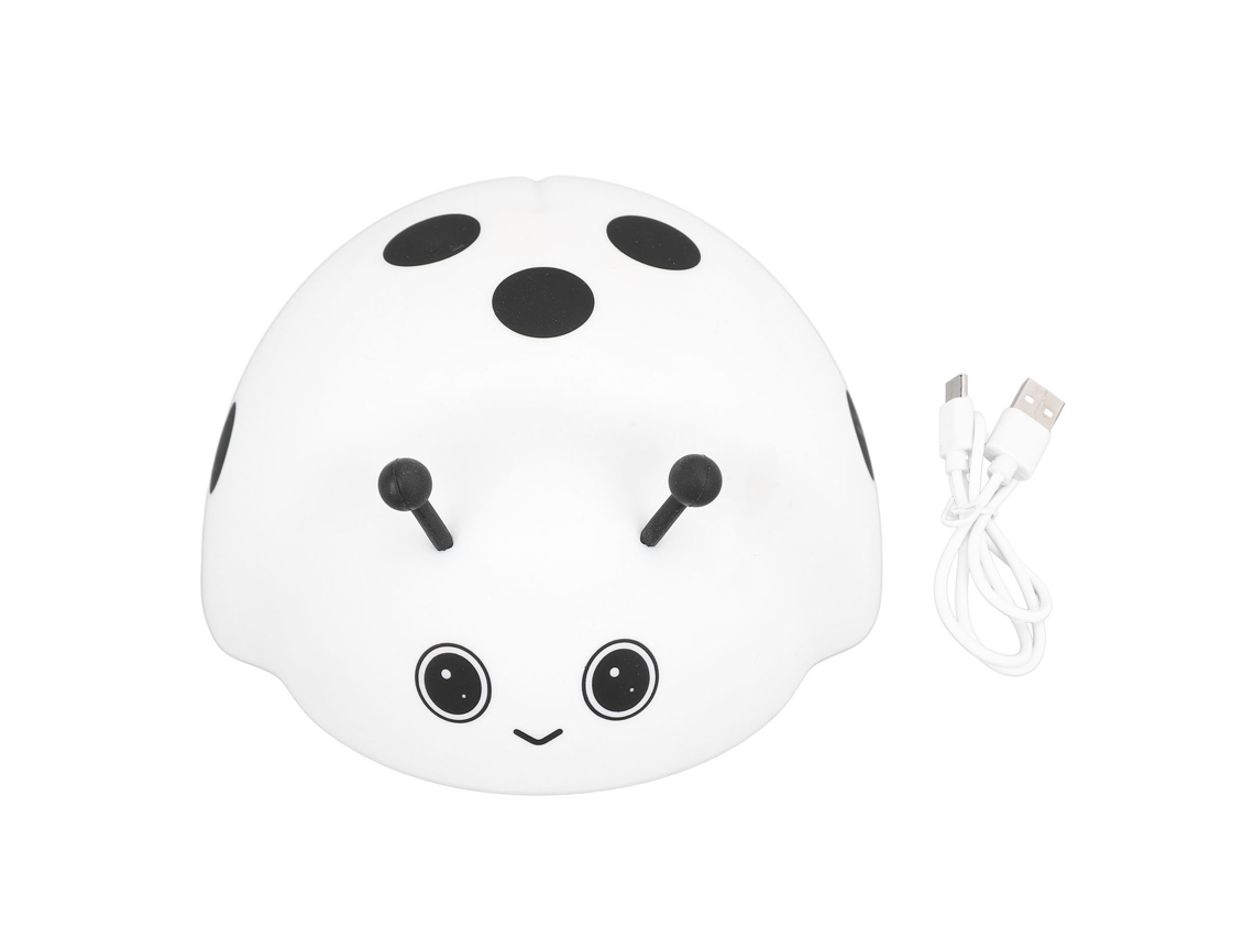 Lámpara de noche infantil de silicona 2026 con carga USB recargable, lámpara de mesa con diseño de dibujos animados para dormitorio y hogar.