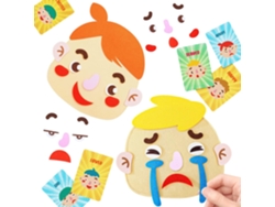 Juguetes de aprendizaje socioemocional: rompecabezas de ensamblaje DIY con la cara y los cinco sentidos de los niños.