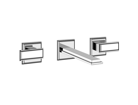 GESSI Eleganza, juego listo para montar, para grifería de 2 mandos con caño de 210 mm, sin desag&uuml,e automático, 46090