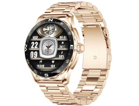 SHAH ARPAN Y88 Reloj inteligente deportivo multifuncional con oxígeno y llamadas Bluetooth, acero dorado