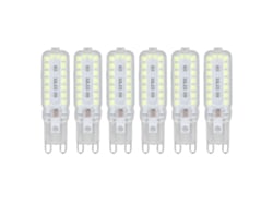 Bj-6 Peças De Lâmpadas Led G9 7w Reguláveis 360° Iluminação Para Lâmpadas De Mesa Parede Armário Luz Branca 220-240v