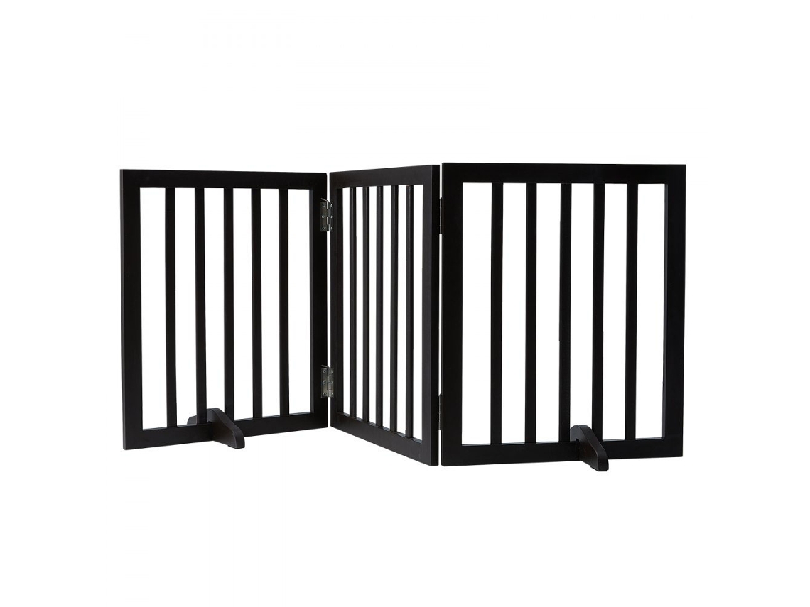 Valla Protectora Plegable para Animales y Niños en Madera con Base Antideslizante Tekmaquinas