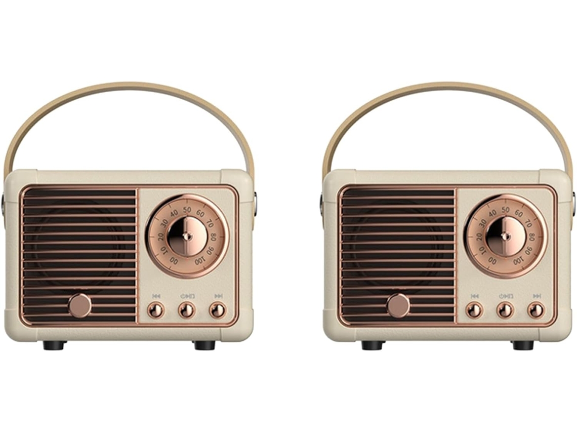 2 Altavoces Bluetooth Retro Hm11, Reproductor De Música Clásico, Sonido Estéreo, Mini Portátil Para Viajes.