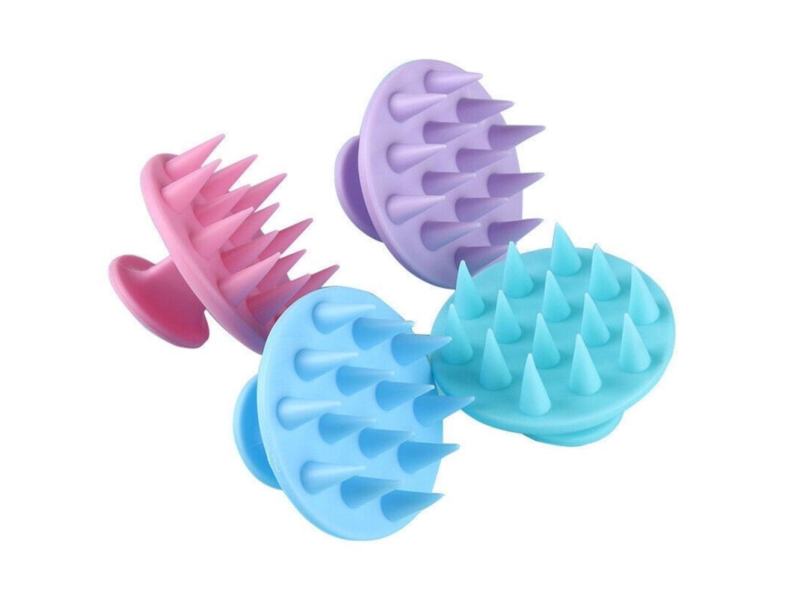 Cepillo De Masaje De Silicona Para Cabello Y Cuero Cabelludo Para La Ducha, 8x6,5x2cm