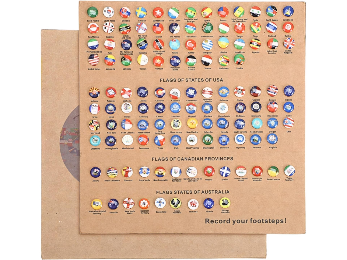 Chinchetas Decorativas Con La Bandera Nacional, 291 Piezas Para Tableros De Corcho, Ligeras Y Compactas.