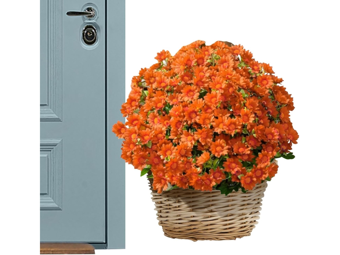 Crisantemos Artificiales - Paquete De 10 Flores Artificiales Resistentes A Los Rayos Uv Para Macetas De Exterior