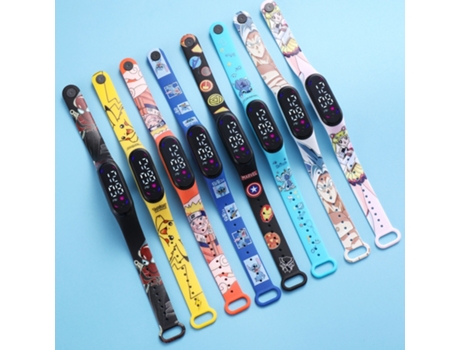 Jam tangan olahraga anime naruto jam tangan led digital tahan air kartun untuk anak-anak jam tangan gelang remaja mainan hadiah natal