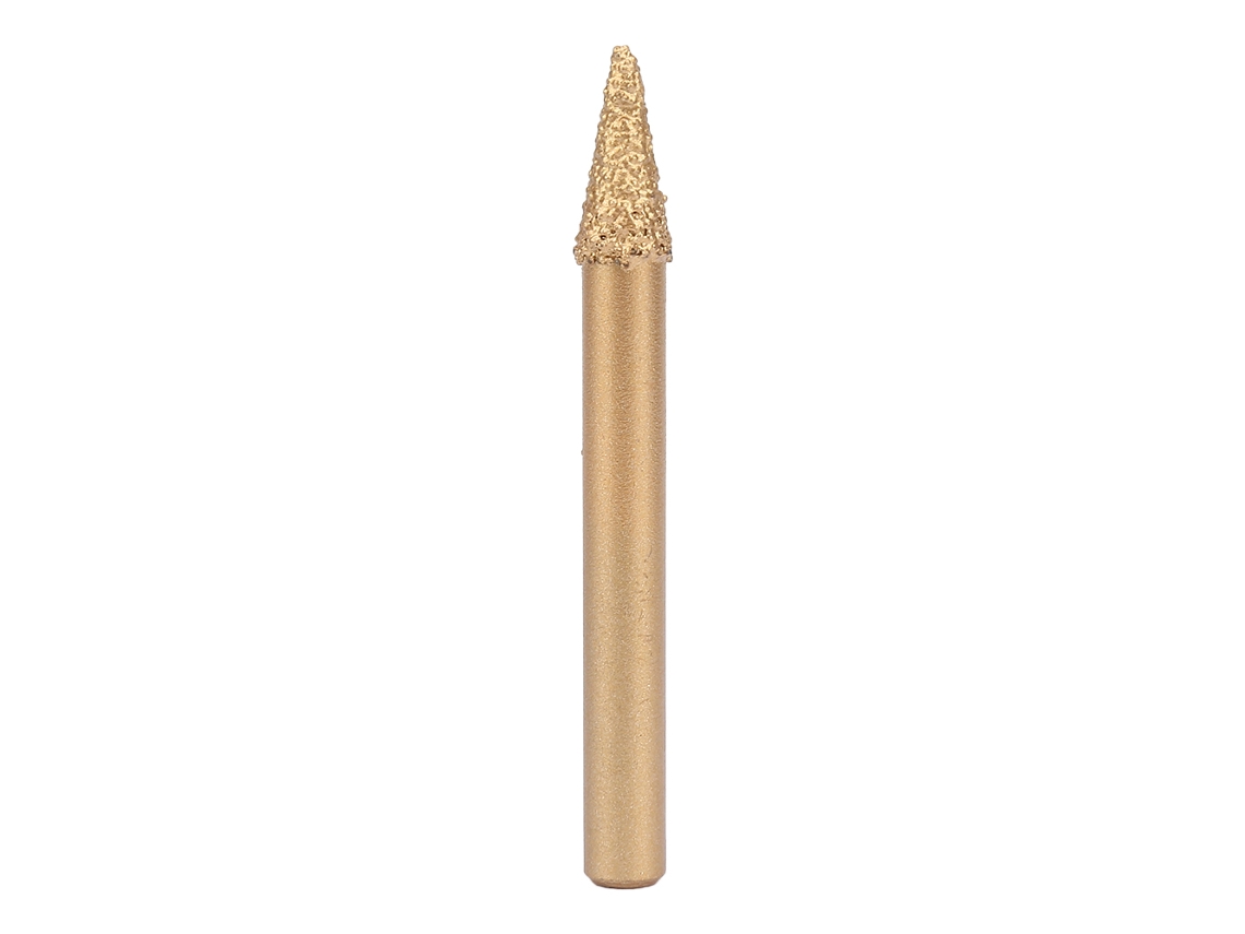 Fresa Para Máquina Cnc Con Soldadura De Diamante, Vástago De 6 Mm, Longitud De 60 Mm, Ángulo De 15 Grados.