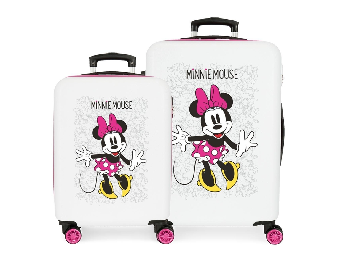 Conjunto de Maletas DISNEY Enjoy The Day (Blanco - 48 x 68 x 26 cm)