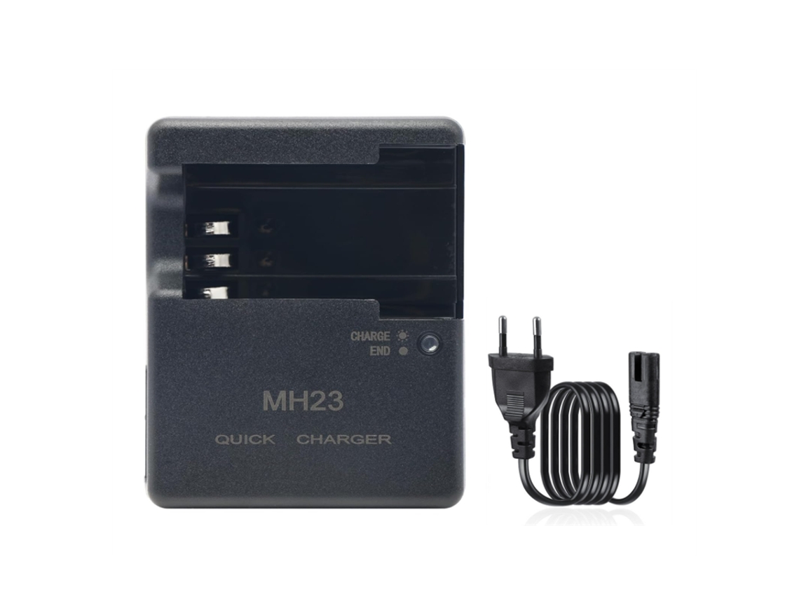 Carregador De Bateria Mh- 23 En Para Baterias En-el9/en-el9a Para Câmeras Nikon D3000/d60/d40/d40x/d8000 Ohpa Preto