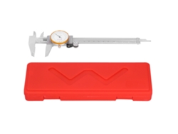Calibrador De Esfera Vernier De Acero Inoxidable De 0,02 Con Protección Antichoque, Herramienta De Medición Manual De 0 A 150 Mm.