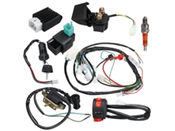 Arnés de cableado eléctrico completo con bobina CDI para ATV de 50 cc, 70 cc, 110 cc, 125 cc, cuatrimotos y karts.