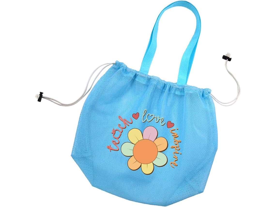 Bolsa De Malla Para Juguetes De Playa Con Asa Para Recoger Arena Y Piscina.