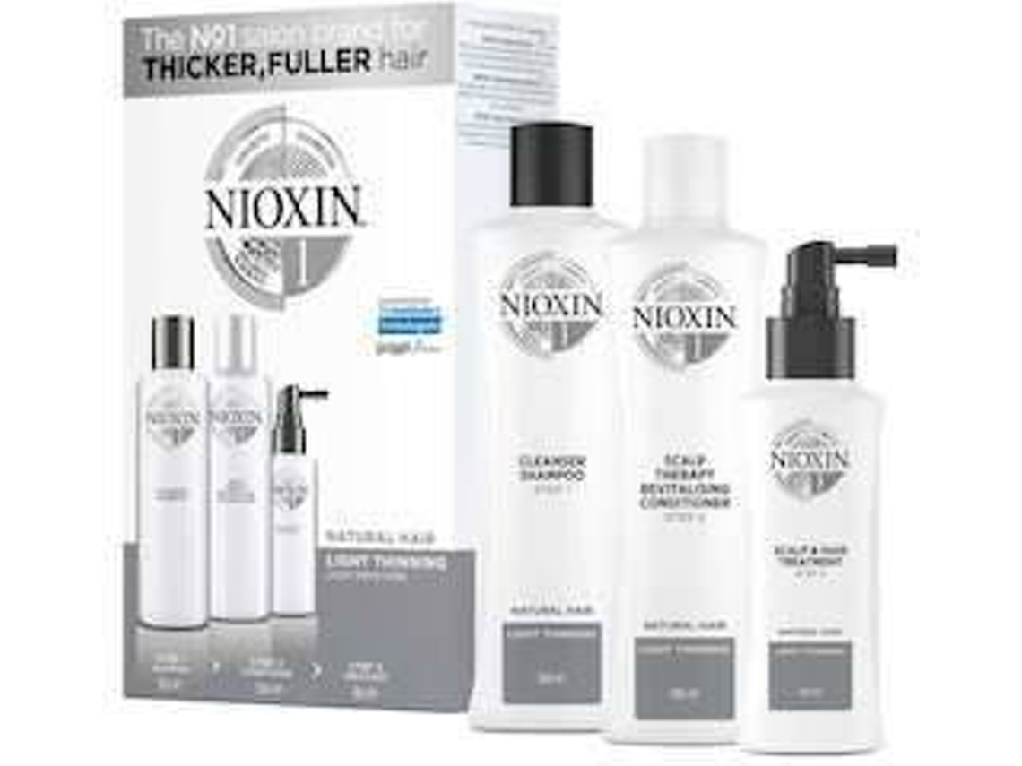 Kit NIOXIN System 1 Thicker Champó + Acondicionador + Tratamiento (150 + 150 + 50 ml)