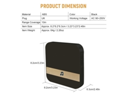 Timbre Inalámbrico Para Puerta De Casa Con Receptor Inteligente Wifi Enchufable, 52 Melodías Y Control De Volumen, Enchufe Europeo.