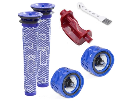 Paquete de 2 prefiltros y 2 paquetes de postfiltros, juego de repuesto Compatible con aspiradora de varilla inalámbrica para colchón Dyson V6