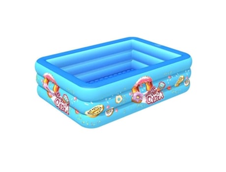 Piscina Infantil Hinchable Cuadrada CO-Phénix New-Rse-0530-Yc-39 Azul 130Cm