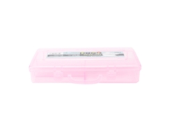 Caja organizadora portátil para uñas y manicura con mango, resistente al polvo (rojo y rosa)