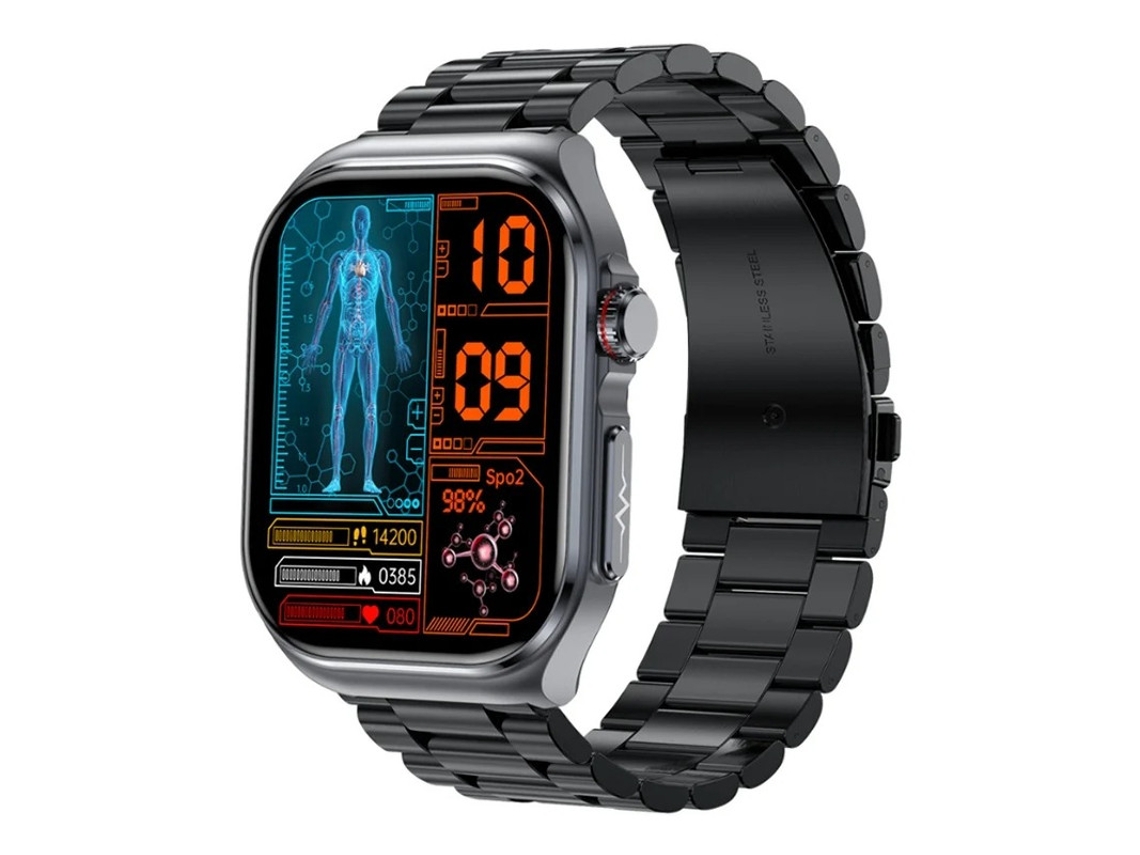 Reloj inteligente con ECG, llamadas por Bluetooth, monitor de frecuencia cardíaca, presión arterial, grasa corporal y azúcar en sangre Yizhood