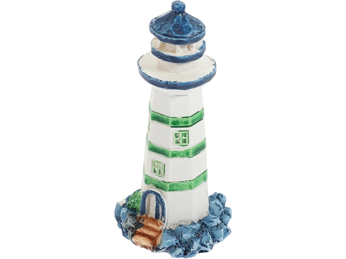 Náutico Resina Verde Estilo Mediterráneo Adorno Escritorio Resistente Fácil Limpiar Decoración Hogar Ambiente