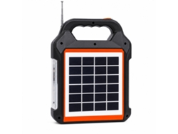Generador Solar Polski Negro 3600mah Portátil Compacto Para Camping Y Emergencias