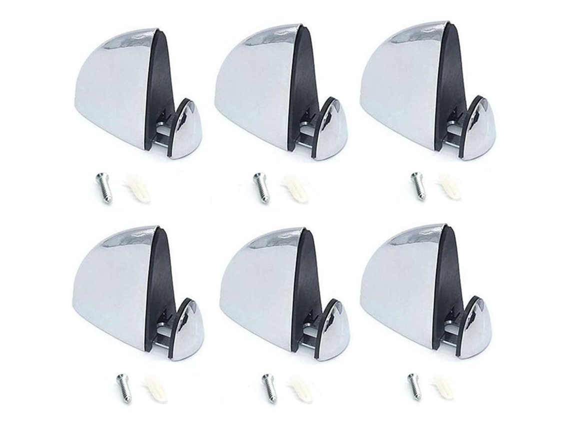 Soportes Ajustables Para Estantes De Vidrio En Cromo Pulido, 6 Piezas, Para Estanterías, Baños Y Vitrinas.