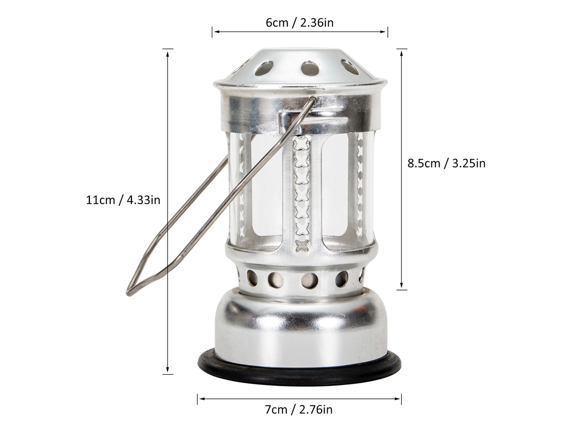 Lámpara De Vela Portátil De Aluminio Para Acampar, Pescar, Uso Nocturno, Linterna De Exterior